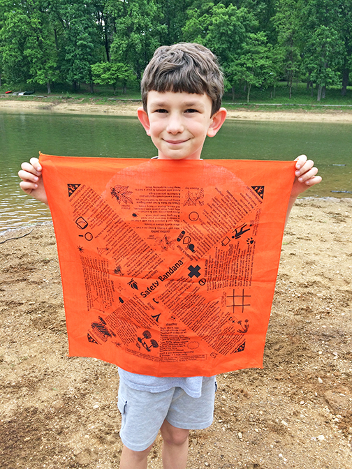 Orange bandana front